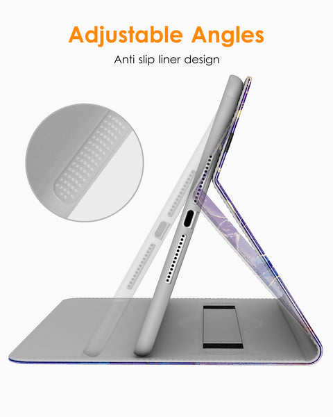 DTTO for iPad 9.7 Inch 5th/6th Generation 2018/2017 Case with Apple Pencil Holder, Premium Leather Folio Stand Cover Case for Apple iPad 9.7 inch, Also Fit iPad Pro 9.7/Air 2/Air - Black