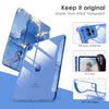 DTTOCASE iPad Pro 12.9 Case 6th / 5th / 4th / 3rd Generation 2022/2021 / 2020/2018,12.9 inch Clear Back Cover[Built-in Pencil Holder,Auto Sleep/Wake,Camera Protection] for iPad Pro-Blue Purple