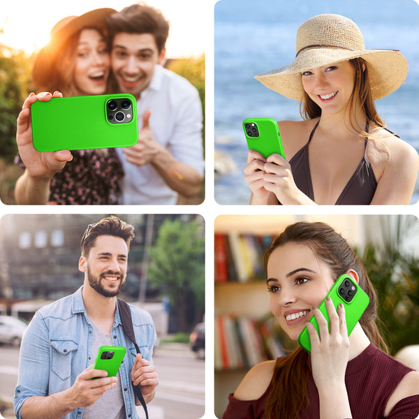 DTTO Compatible with iPhone 14 Pro Max Case, Ultra Slim Soft Premium Liquid Silicone [Military Grade Drop Protection] Full-Body Protective Bumper Phone Case for iPhone 14 Pro Max 6.7"(2022)- Orange