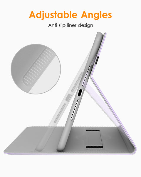 DTTO for iPad 9.7 Inch 5th/6th Generation 2018/2017 Case with Apple Pencil Holder, Premium Leather Folio Stand Cover Case for Apple iPad 9.7 inch, Also Fit iPad Pro 9.7/Air 2/Air - Black