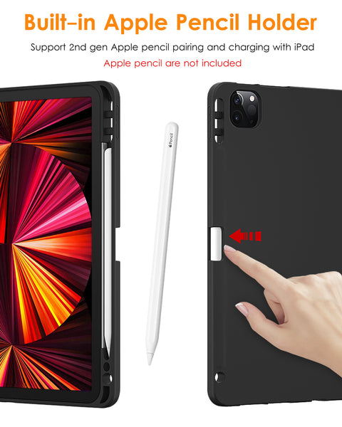 DTTOCASE iPad Pro 11 inch Case, Soft Smart Cover with Pencil Holder for iPad Pro 11-inch 4th/3rd/2nd/1st Generation (2022/2021/2020/2018 Released)，Auto Sleep/Wake, Midnight Blue