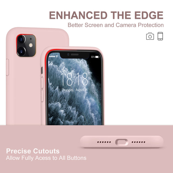 DTTO Compatible with iPhone 11 Case, [Romance Series] Full Covered Silicone Cover [Enhanced Camera and Screen Protection] with Honeycomb Grid Pattern Cushion for iPhone 11 6.1” 2019, Mint Green