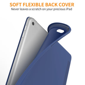 DTTO Case for iPad Mini 4,(Not Compatible with Mini 5th Generation 2019) Ultra Slim Lightweight Smart Case Trifold Stand with Flexible Soft TPU Back Cover for iPad mini4[Auto Sleep/Wake],Navy Blue