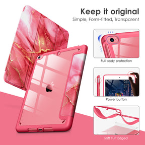 DTTOCASE Slim Clear Case for iPad Mini 4 5 3 2 1 (7.9 inch),TPU Shockproof Frame Cover[Support Auto Sleep/Wake] for iPad Mini 1st 2nd 3rd 4th 5th Generation - Rose Gold
