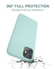DTTO Compatible with iPhone 11 Case, [Romance Series] Full Covered Silicone Cover [Enhanced Camera and Screen Protection] with Honeycomb Grid Pattern Cushion for iPhone 11 6.1” 2019, Mint Green