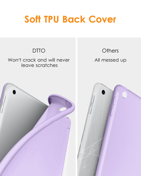 DTTO for iPad 9.7 Case 2018 iPad 6th Generation Case / 2017 iPad 5th Generation Case, Slim Fit Lightweight Smart Cover with Soft TPU Back Case for iPad 9.7 2018/2017 [Auto Sleep/Wake] - Navy Blue