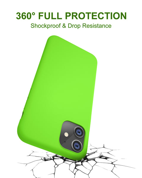 DTTO Compatible with iPhone 11 Case, [Romance Series] Full Covered Silicone Cover [Enhanced Camera and Screen Protection] with Honeycomb Grid Pattern Cushion for iPhone 11 6.1” 2019, Mint Green