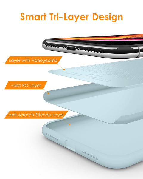 DTTO Compatible with iPhone XR Case, [Romance Series] Silicone Case with Hybrid Protection for iPhone XR 6.1 Inch - Black