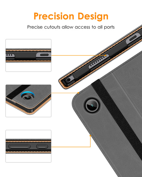 DTTO for Samsung Galaxy Tab A8 10.5 inch Case 2022, Premium Leather Business Folio Stand Cover with Built-in Hand Strap for Samsung Galaxy Tab A8 10.5’’ 2022 Model [SM-X200/X205/X207], Black