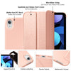 DTTO iPad Air Case 5th / 4th Generation 10.9 Inch, Hard Back, Sparkled and Sheen Front Cover for iPad Air 10.9" 5th / 4th Gen 2022 2020, Support 2nd Gen Pencil, Auto Sleep/Wake - Snow Blue