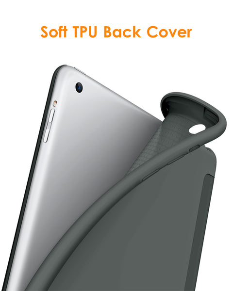 DTTO for iPad Air 1st Edition Case, (NOT for iPad Air 2 and Air 3) Ultra Slim Lightweight Smart Trifold Stand with Flexible Soft TPU Back Cover [Auto Sleep/Wake], Navy Blue