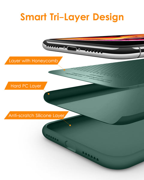 DTTO Compatible with iPhone XR Case, [Romance Series] Silicone Case with Hybrid Protection for iPhone XR 6.1 Inch - Black