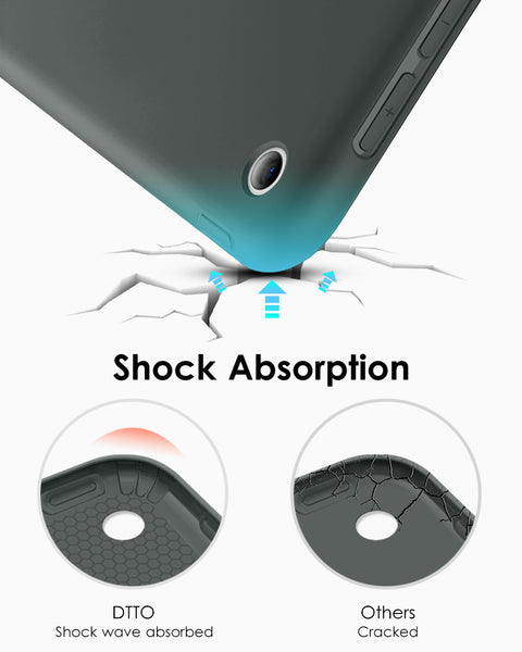 DTTO iPad 9th/ 8th/ 7th Generation 10.2 Case, Lightweight Soft TPU Back for iPad 10.2 Inch (2021/2020/2019) [Auto Wake/Sleep + Trifold Stand] - Rose Gold