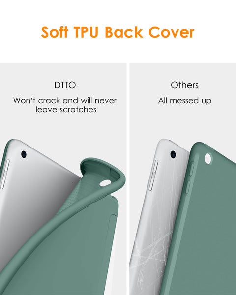 DTTO for iPad 9.7 Case 2018 iPad 6th Generation Case / 2017 iPad 5th Generation Case, Slim Fit Lightweight Smart Cover with Soft TPU Back Case for iPad 9.7 2018/2017 [Auto Sleep/Wake] - Navy Blue