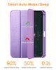 DTTO for iPad Mini 6 Case 2021 with Pencil Holder, Slim Smart Smooth Trifold Stand Front Cover [Auto Sleep/Wake] with Hard PC Clear Back Cover for Apple iPad Mini 6th Generation 8.3 Inch, Marble Green