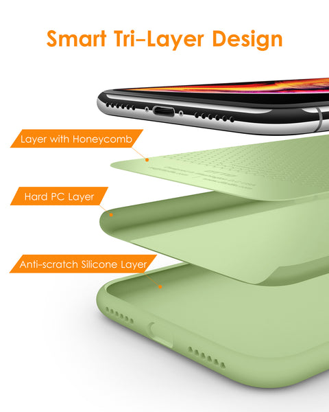 DTTO Compatible with iPhone XR Case, [Romance Series] Silicone Case with Hybrid Protection for iPhone XR 6.1 Inch - Black