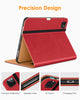 DTTO iPad Pro 12.9 6th / 5th / 4th / 3rd Generation Case 2022/2021/2020/2018, Premium Leather Folio Stand Cover with Built-in Apple Pencil Holder -Auto Wake/Sleep and Multi Viewing Angles,Brown