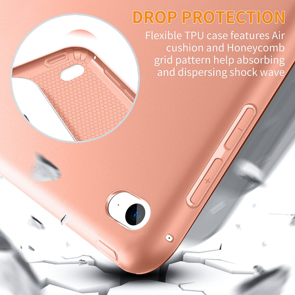 DTTO Case for iPad Mini 4,(Not Compatible with Mini 5th Generation 2019) Ultra Slim Lightweight Smart Case Trifold Stand with Flexible Soft TPU Back Cover for iPad mini4[Auto Sleep/Wake],Navy Blue