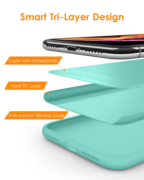 DTTO Compatible with iPhone XR Case, [Romance Series] Silicone Case with Hybrid Protection for iPhone XR 6.1 Inch - Black