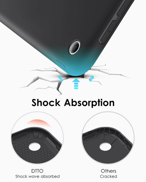 DTTO iPad 9th/ 8th/ 7th Generation 10.2 Case, Lightweight Soft TPU Back for iPad 10.2 Inch (2021/2020/2019) [Auto Wake/Sleep + Trifold Stand] - Rose Gold