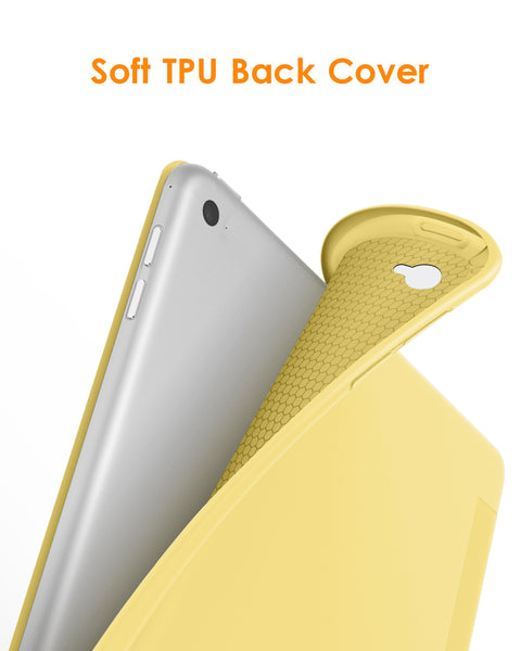 DTTO for iPad Air 2 Case (2014 Released), Ultra Slim Lightweight Smart Case Trifold Stand with Flexible Soft TPU Back Cover for Apple iPad Air 2 (Model A1566/A1567), Black