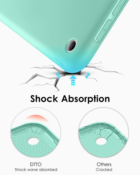 DTTO iPad 9th/ 8th/ 7th Generation 10.2 Case, Lightweight Soft TPU Back for iPad 10.2 Inch (2021/2020/2019) [Auto Wake/Sleep + Trifold Stand] - Rose Gold