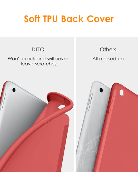 DTTO for iPad 9.7 Case 2018 iPad 6th Generation Case / 2017 iPad 5th Generation Case, Slim Fit Lightweight Smart Cover with Soft TPU Back Case for iPad 9.7 2018/2017 [Auto Sleep/Wake] - Navy Blue