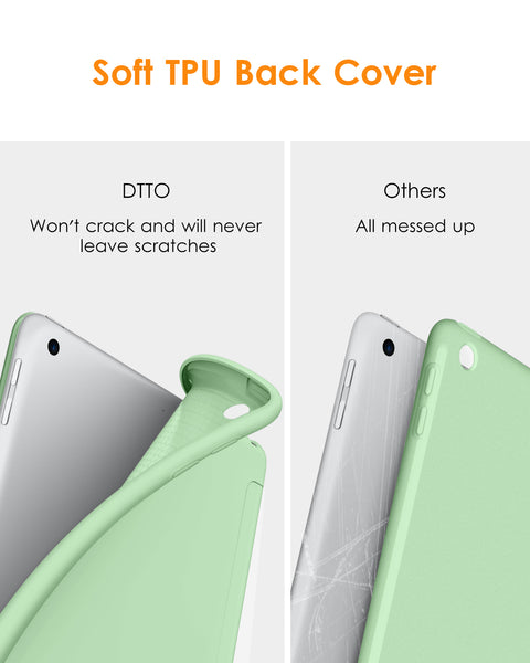 DTTO for iPad 9.7 Case 2018 iPad 6th Generation Case / 2017 iPad 5th Generation Case, Slim Fit Lightweight Smart Cover with Soft TPU Back Case for iPad 9.7 2018/2017 [Auto Sleep/Wake] - Navy Blue