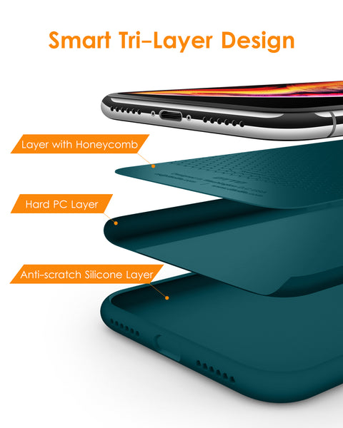 DTTO Compatible with iPhone XR Case, [Romance Series] Silicone Case with Hybrid Protection for iPhone XR 6.1 Inch - Black