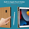 DTTO Rotating Case for iPad 9th/8th/7th Generation 10.2 Inch 2021/2020/2019, 360 Degree Rotating Premium Leather Folio Stand Protective Cover with Pencil Holder - Auto Wake/Sleep and Hand Strap, Brown