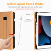 DTTO iPad 9th/8th/7th Generation 10.2 Inch Case 2021/2020/2019, Premium Leather Business Folio Stand Cover with Built-in Apple Pencil Holder - Auto Wake/Sleep and Multiple Viewing Angles, Blue
