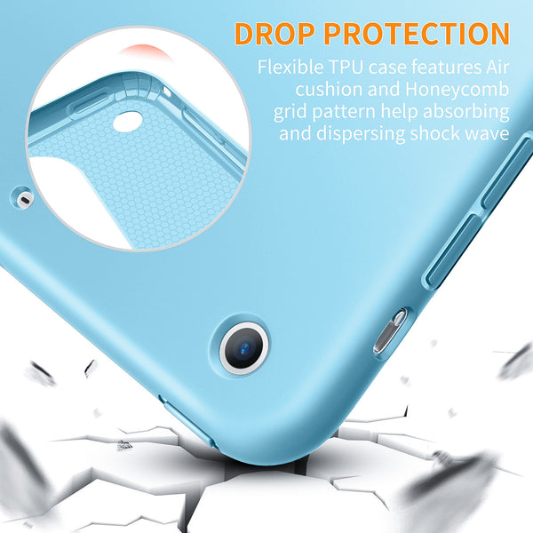 iPad Mini Case for iPad Mini 3/2 / 1, DTTO Ultra Slim Lightweight Smart Case Trifold Cover Stand with Flexible Soft TPU Back Cover for iPad Apple Mini, Mini 2, Mini 3 [Auto Sleep/Wake],NavyBlue