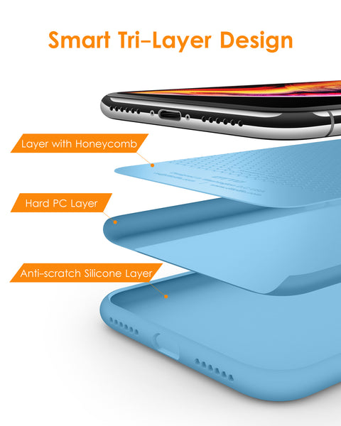 DTTO Compatible with iPhone XR Case, [Romance Series] Silicone Case with Hybrid Protection for iPhone XR 6.1 Inch - Black