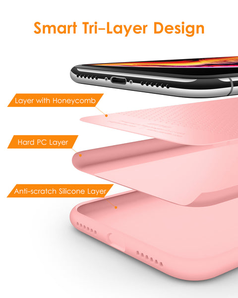 DTTO Compatible with iPhone XR Case, [Romance Series] Silicone Case with Hybrid Protection for iPhone XR 6.1 Inch - Black