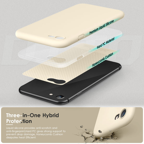 DTTOCASE for iPhone SE Case 2022/2020, iPhone 8 Case, iPhone 7 Case, Liquid Silicone Phone Case for iPhone SE 8 7 4.7 Inch, Colorful Silky-Soft Protective Cover for Girls Boys, and Women,Navy Blue