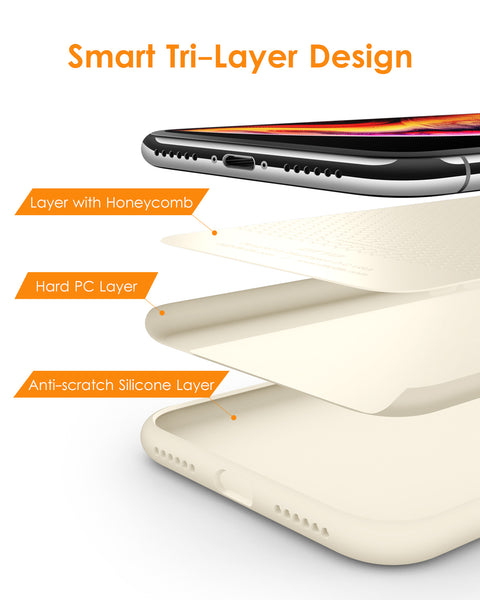 DTTO Compatible with iPhone XR Case, [Romance Series] Silicone Case with Hybrid Protection for iPhone XR 6.1 Inch - Black