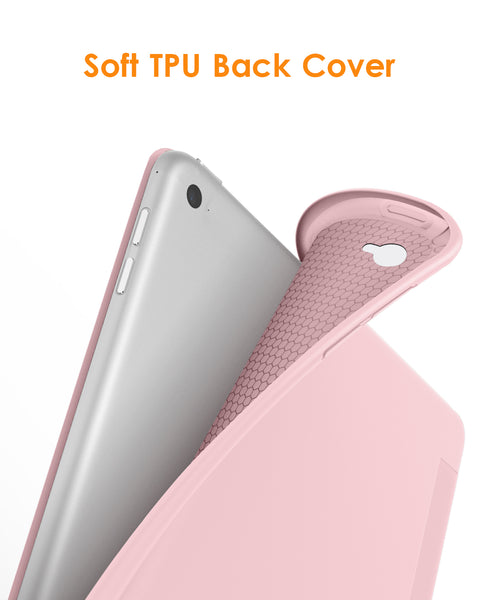 DTTO for iPad Air 2 Case (2014 Released), Ultra Slim Lightweight Smart Case Trifold Stand with Flexible Soft TPU Back Cover for Apple iPad Air 2 (Model A1566/A1567), Black