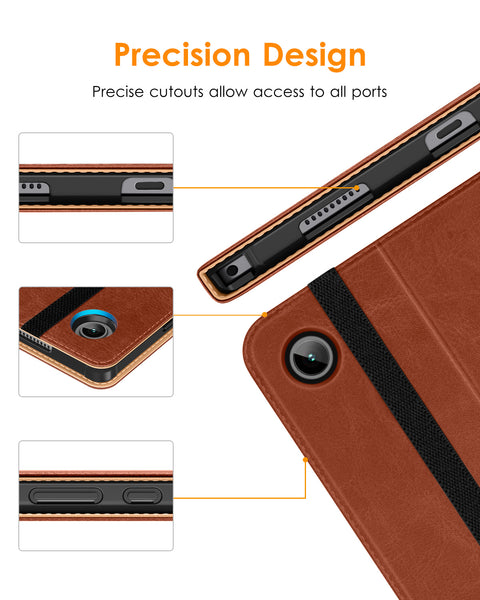 DTTO for Samsung Galaxy Tab A8 10.5 inch Case 2022, Premium Leather Business Folio Stand Cover with Built-in Hand Strap for Samsung Galaxy Tab A8 10.5’’ 2022 Model [SM-X200/X205/X207], Black