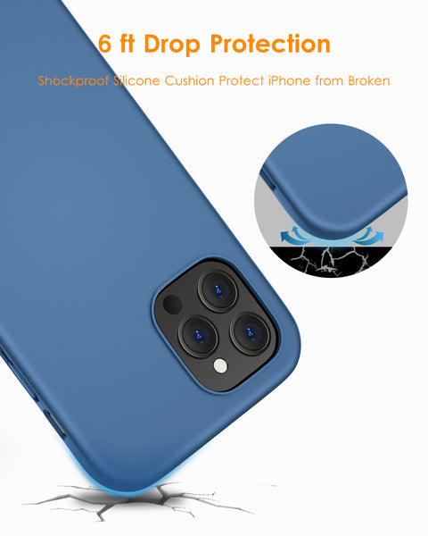 DTTO Compatible with iPhone 12/12 Pro Case,Shockproof Silicone [Romance Series] Cover [Enhanced Camera and Screen Protection] with Honeycomb Grid Cushion for iPhone 12 6.1” 2020,Midnight Green