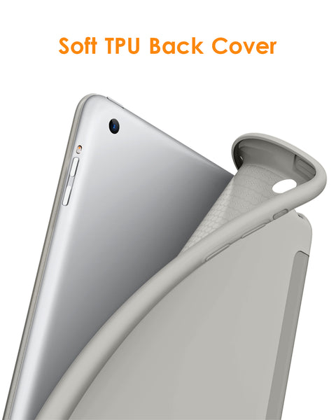 DTTO for iPad Air 1st Edition Case, (NOT for iPad Air 2 and Air 3) Ultra Slim Lightweight Smart Trifold Stand with Flexible Soft TPU Back Cover [Auto Sleep/Wake], Navy Blue