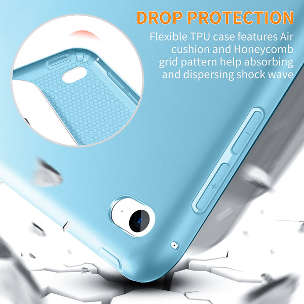 DTTO Case for iPad Mini 4,(Not Compatible with Mini 5th Generation 2019) Ultra Slim Lightweight Smart Case Trifold Stand with Flexible Soft TPU Back Cover for iPad mini4[Auto Sleep/Wake],Navy Blue