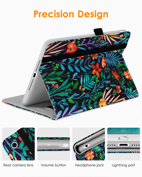 DTTO iPad Mini 1 2 3 Case, Premium Leather Folio Stand Cover Case with Multi-Angle Viewing and Auto Wake-Sleep Function, Front Pocket for Apple iPad Mini 1/Mini 2/Mini 3 - Brown