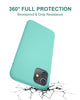 DTTO Compatible with iPhone 11 Case, [Romance Series] Full Covered Silicone Cover [Enhanced Camera and Screen Protection] with Honeycomb Grid Pattern Cushion for iPhone 11 6.1” 2019, Mint Green