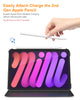 DTTO Case for iPad Mini 6 2021, [Fabric Texture Design+Auto Wake/Sleep+2nd Gen Apple Pencil Charging] Lightweight Hard PC Back Cover for iPad Mini 6th Generation 8.3 inch, Black