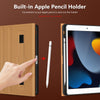DTTO Rotating Case for iPad 9th/8th/7th Generation 10.2 Inch 2021/2020/2019, 360 Degree Rotating Premium Leather Folio Stand Protective Cover with Pencil Holder - Auto Wake/Sleep and Hand Strap, Brown