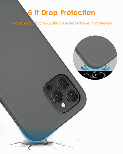 DTTO Compatible with iPhone 12/12 Pro Case,Shockproof Silicone [Romance Series] Cover [Enhanced Camera and Screen Protection] with Honeycomb Grid Cushion for iPhone 12 6.1” 2020,Midnight Green