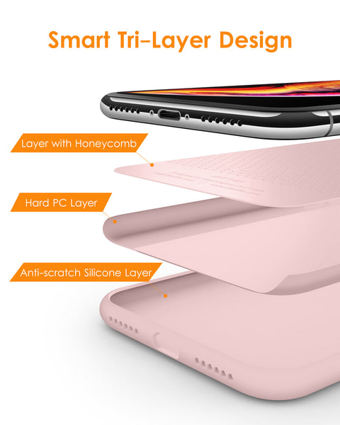 DTTO Compatible with iPhone XR Case, [Romance Series] Silicone Case with Hybrid Protection for iPhone XR 6.1 Inch - Black