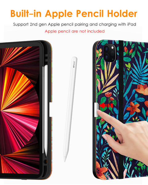 DTTO Case for iPad Pro 11 Inch 4th/3rd/2nd/1st Generation 2022/2021/2020/2018,Premium PU Leather Folio Stand Cover with Hand Strap,Fit iPad Air 4/5 - Auto Wake/Sleep,Multiple Viewing Angles, Brown