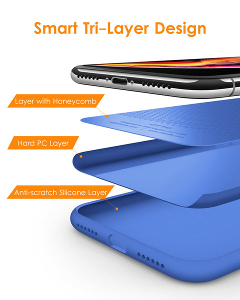 DTTO Compatible with iPhone XR Case, [Romance Series] Silicone Case with Hybrid Protection for iPhone XR 6.1 Inch - Black