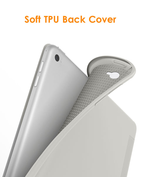 DTTO for iPad Air 2 Case (2014 Released), Ultra Slim Lightweight Smart Case Trifold Stand with Flexible Soft TPU Back Cover for Apple iPad Air 2 (Model A1566/A1567), Black